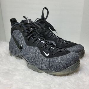 Nike Air Foamposite Pro Fleece Wool-Dark Men's Sneakee Size 11.5 Gray-Black